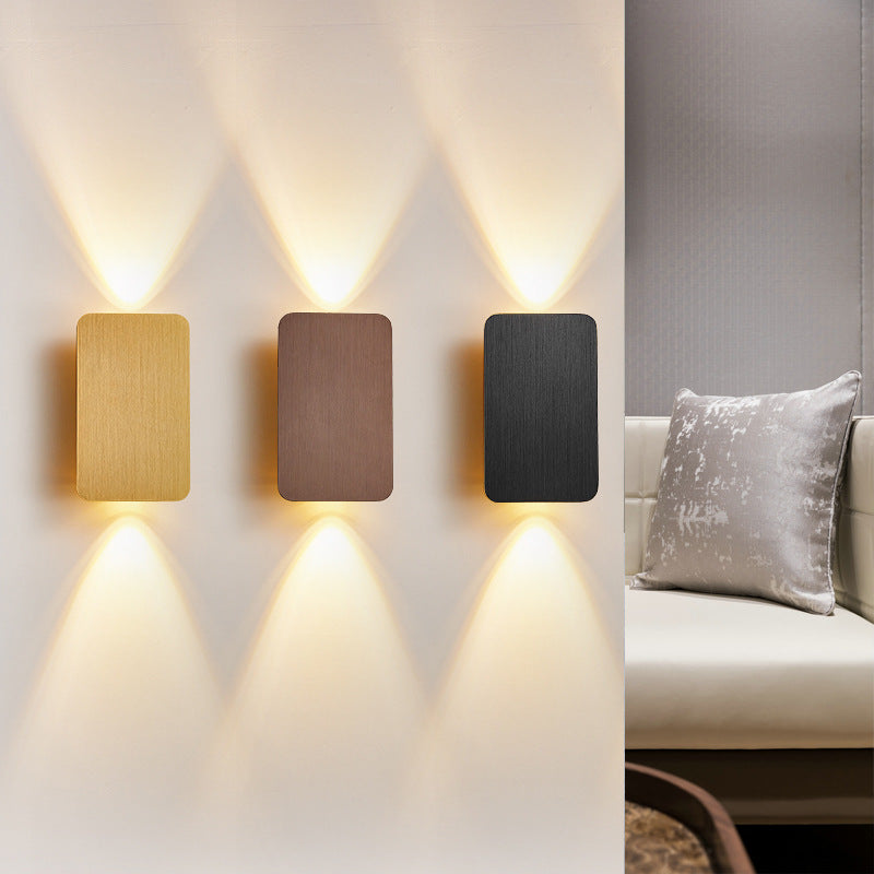 Ozawa Moderne quadratische Innenwandlampe Metall/Acryl Schlafzimmer/Wohnzimmer