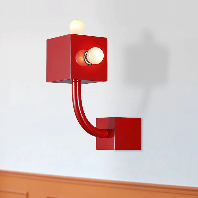 Fateh Modern LED Innenwandleuchte Rot Metall Schlaf Wohnzimmer