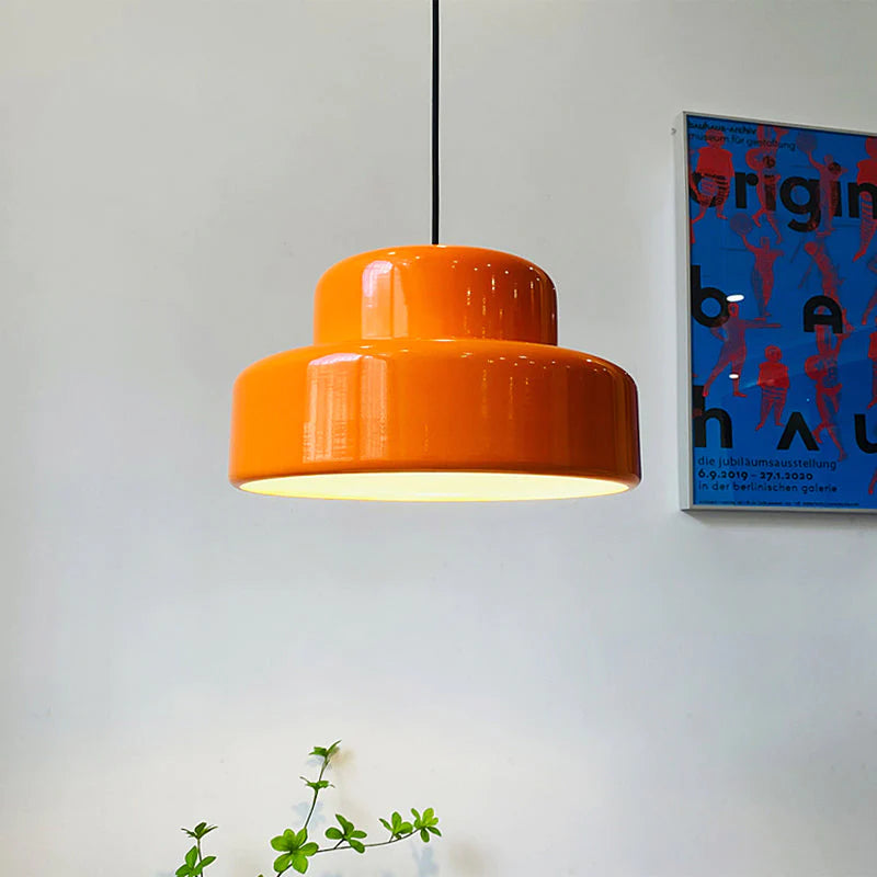 Leilani Gemütliche Vintage Pendelleuchte ,Orange , Metall für Esszimmer