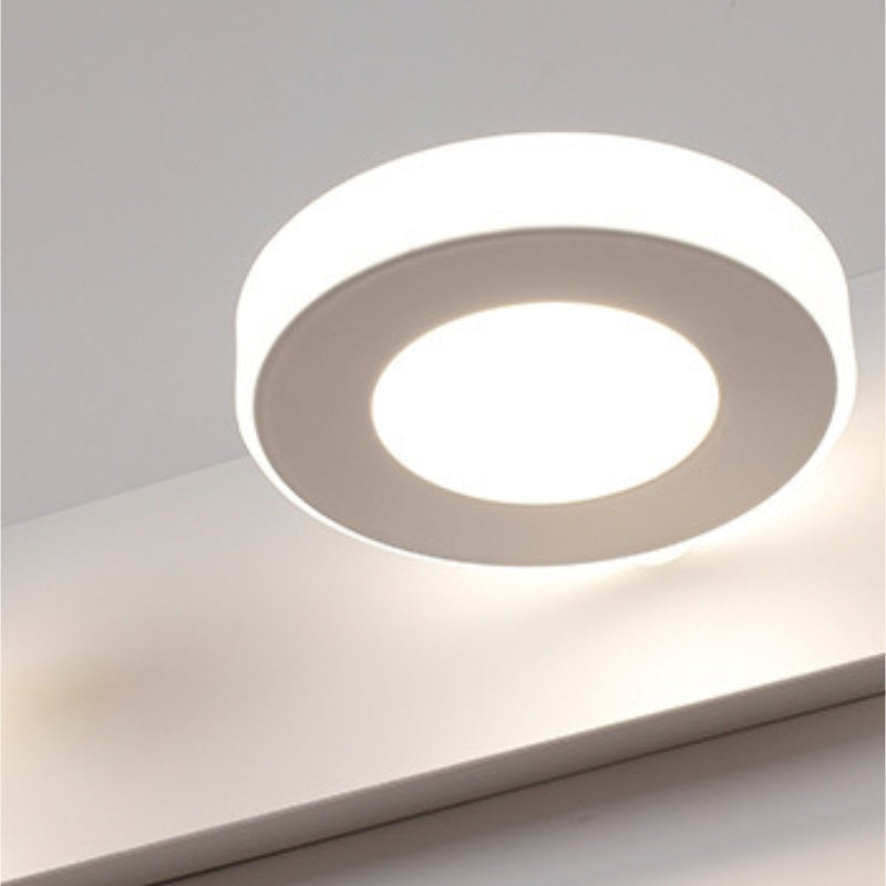 Leigh Minimalistische Runde LED Wandleuchte Innen Weiß Bad/Schlaf/Wohnzimmer Metall&Acryl