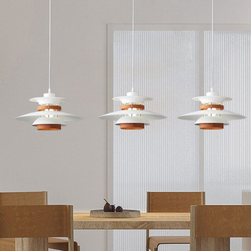 Morandi Modern LED Pendelleuchte Schwarz/Weiß/Holz/Metall Esszimmer
