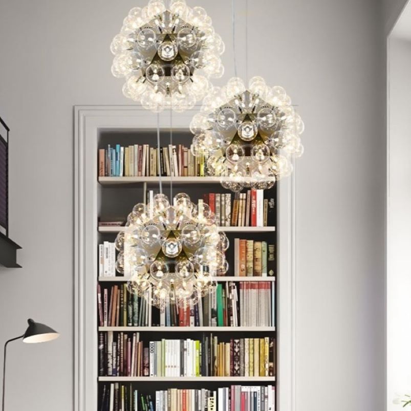 Alessio Moderne LED Pendelleuchte Metall Glas Wohnzimmer/Schlafzimmer