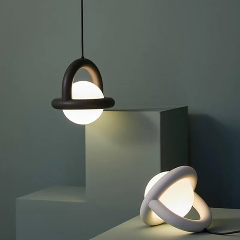 Morandi Ballon LED Pendelleuchte Metall/Glas Ess/Wohnzimmer