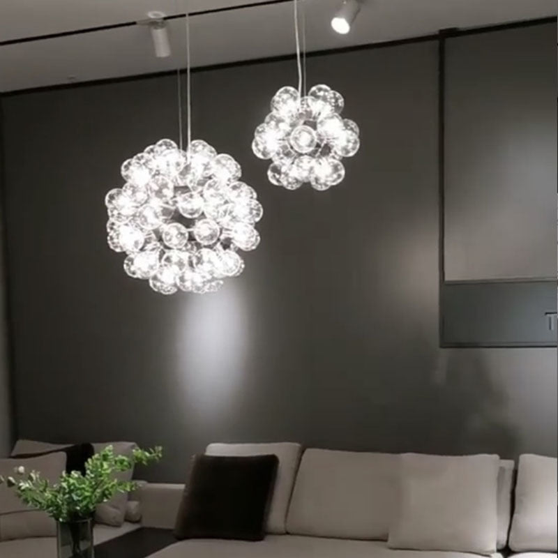 Alessio Moderne LED Pendelleuchte Metall Glas Wohnzimmer/Schlafzimmer