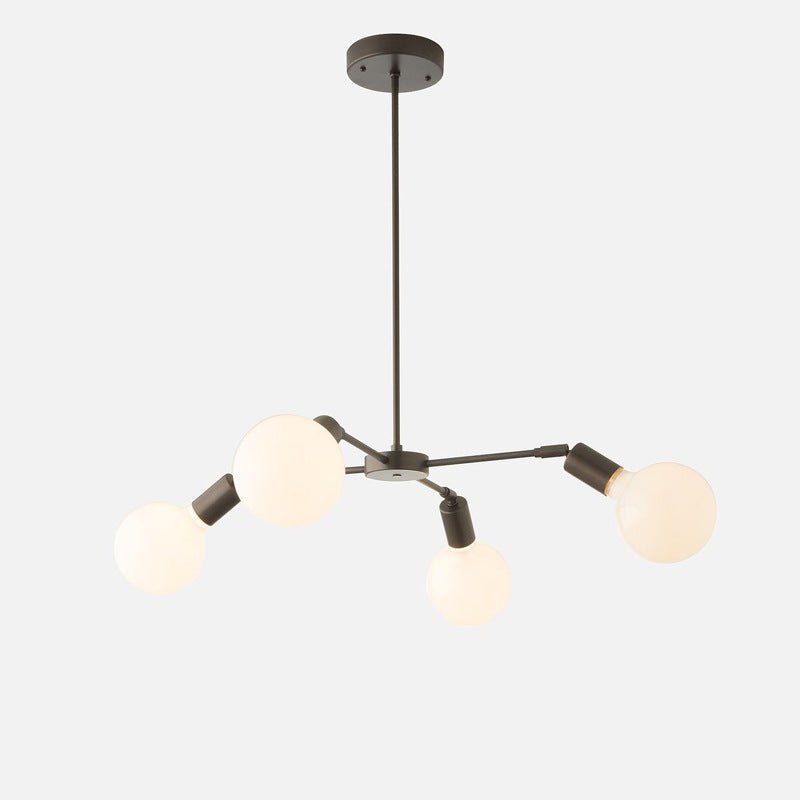 Valentina Modern LED Metall Glas Kronleuchter Schlafzimmer