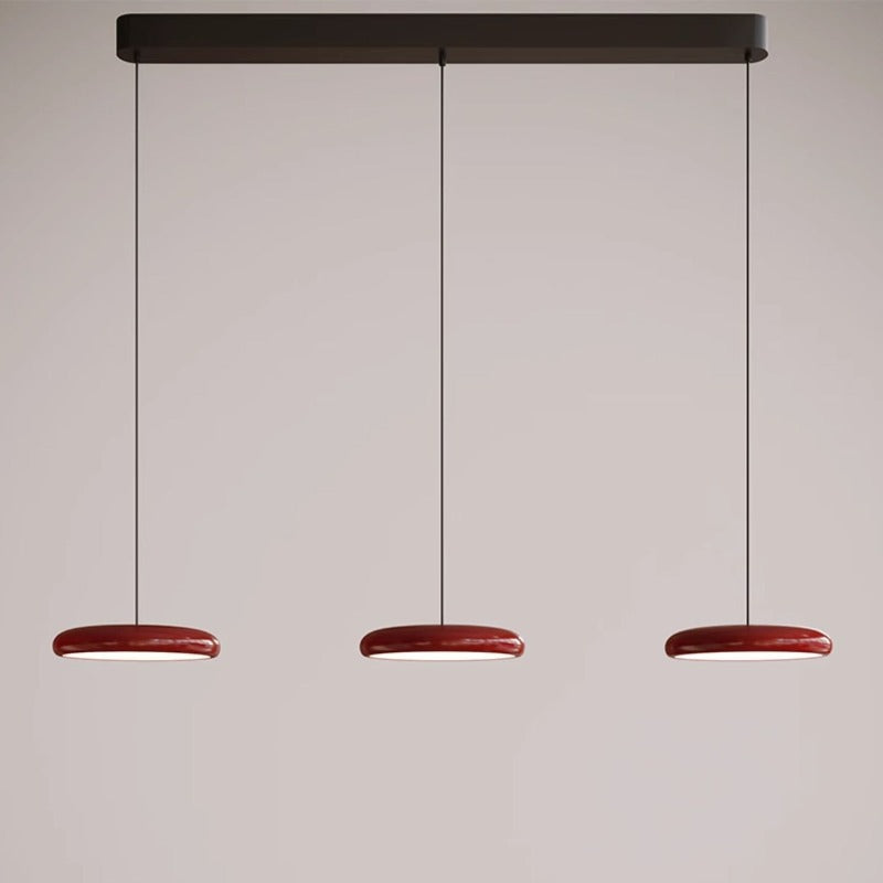 Leilani Modern Minimalistische Pendelleuchte Rot Schwarz Silber Metall Schlafzimmer