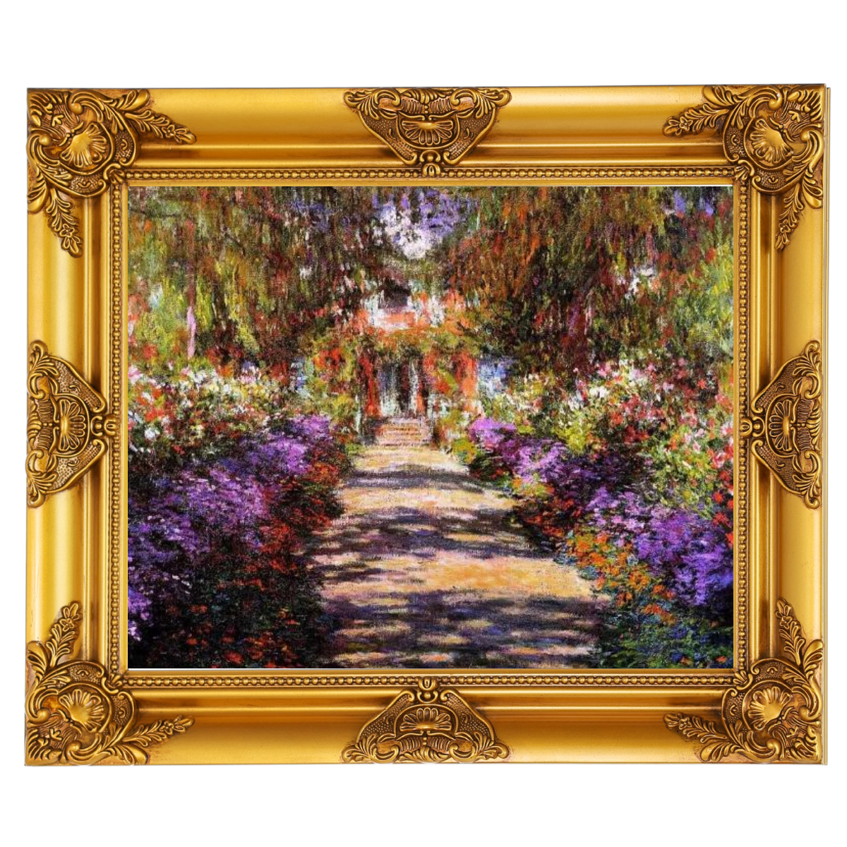 PFAD IN MONET'S GARDEN IN GIVERNY - Vintage Wandkunstdrucke Dekor für Wohnzimmer