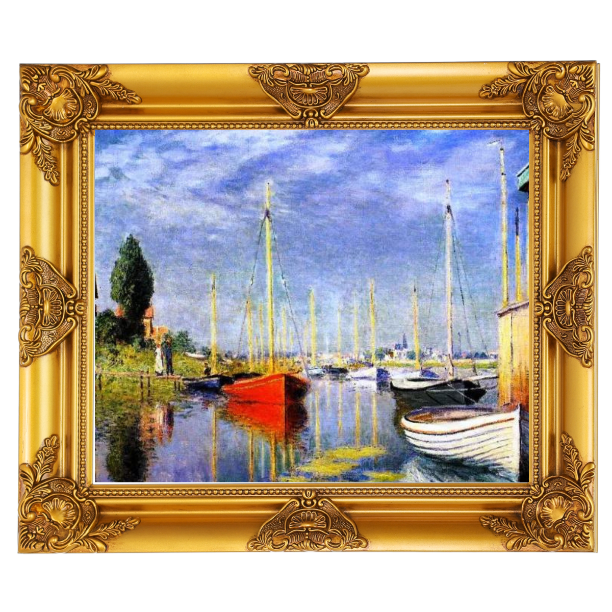 Yachts At Argenteuil - Vintage Wandkunstdrucke Dekor für Wohnzimmer