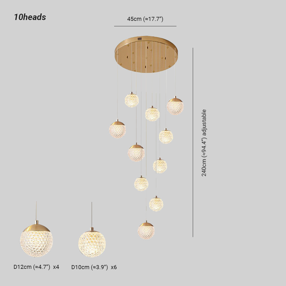 Jibril Design/Modern LED Pendelleuchte Schlafzimmer/Esszimmer Gold