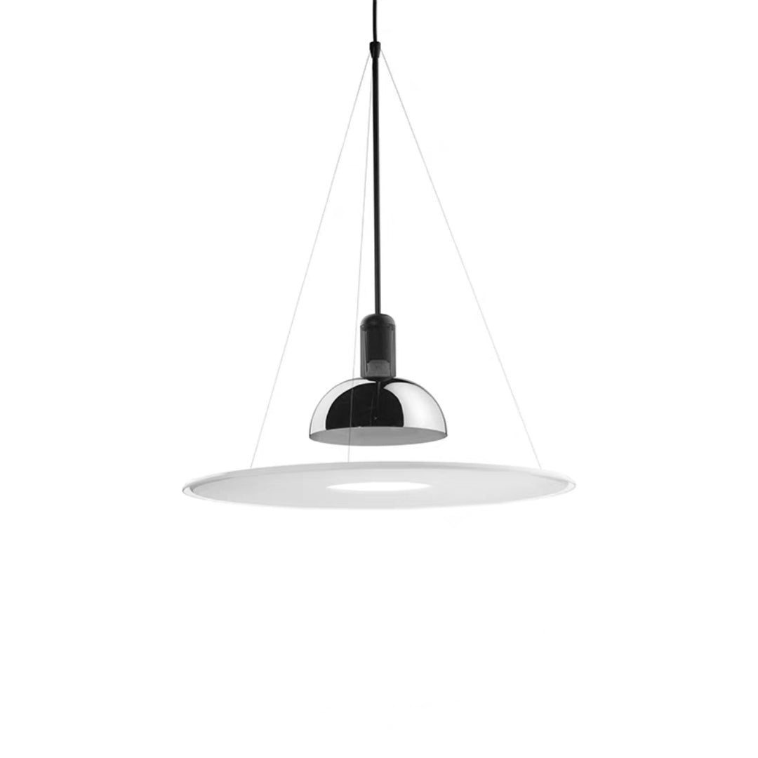 Levi Modern Schale LED Pendelleuchte Chrom/Schwarz Esstisch Metall&Acryl