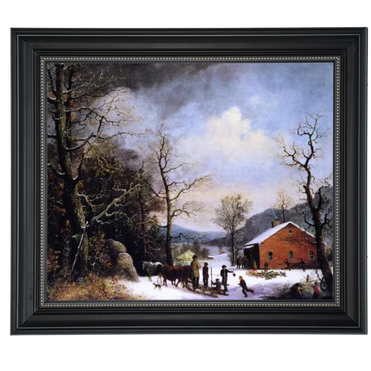 WINTER SCENE - Vintage Winter Wandkunstdrucke Dekor für Wohnzimmer