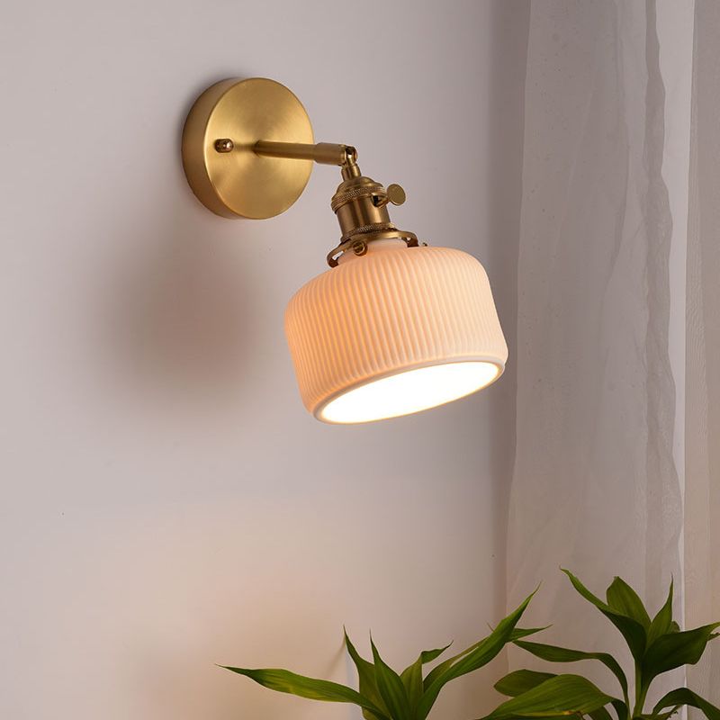 Lottie Moderne LED Wandleute Weiß/Gold Esszimmer/Wohnzimmer Metall