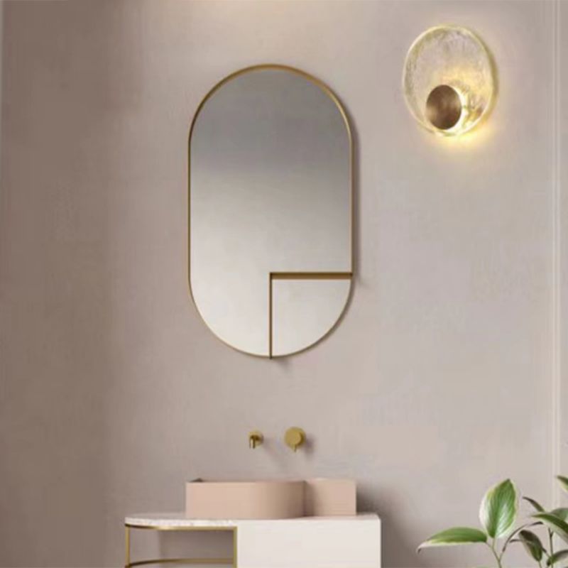 Kristy Modern Rund LED Wandlampe Gold Bade/Schlafzimmer/Flur Kristall&Metall