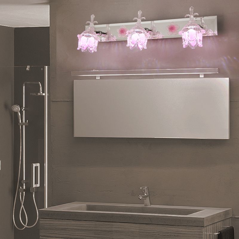 Félicie Moderne LED Wandleuchte Rosa Badezimmer/Schlafzimmer Glas