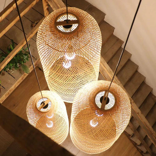 Ritta Design LED Pendelleuchte Schlafzimmer/Arbeitszimmer Bambus