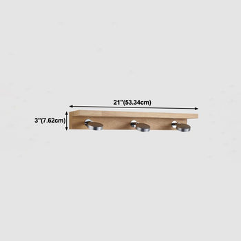 Ozawa Minimalist Rund/Rechteck/Oval LED Wandleuchte Braun Bade/Schlafzimmer Holz Acryl