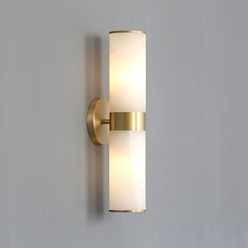 Chan Modern Doppelkopf LED Wandleuchte Messing Esstisch/Badezimmer /küche Metall Stein