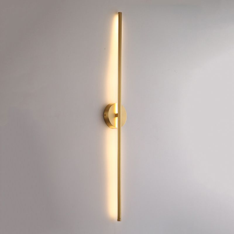 Edge Modern Linear LED Wandleuchten Innen Gold Badezimmer Metall