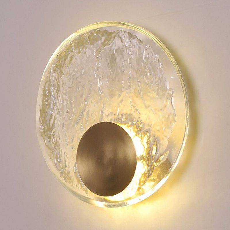 Kristy Modern Rund LED Wandlampe Gold Bade/Schlafzimmer/Flur Kristall&Metall