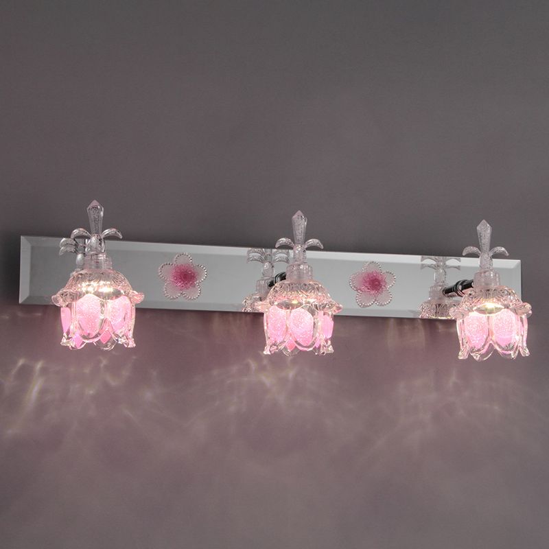 Félicie Moderne LED Wandleuchte Rosa Badezimmer/Schlafzimmer Glas