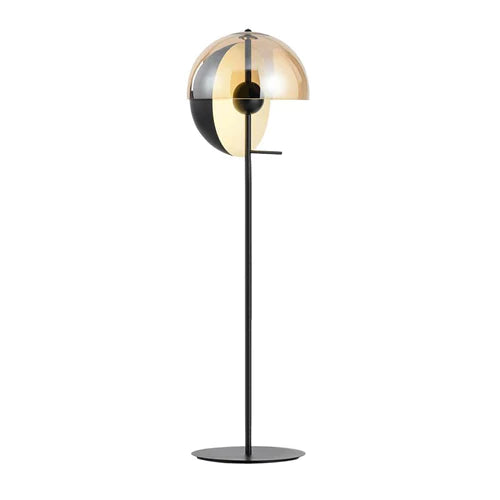 Salgado Modern LED Stehlampe Glas Schwarz/Bernstein Wohn/Schlafzimmer