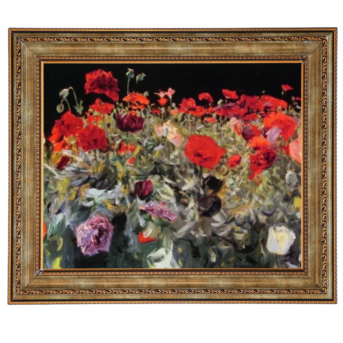 Poppies- Metall Blumen Wandkunstdrucke Dekor für Wohnzimmer