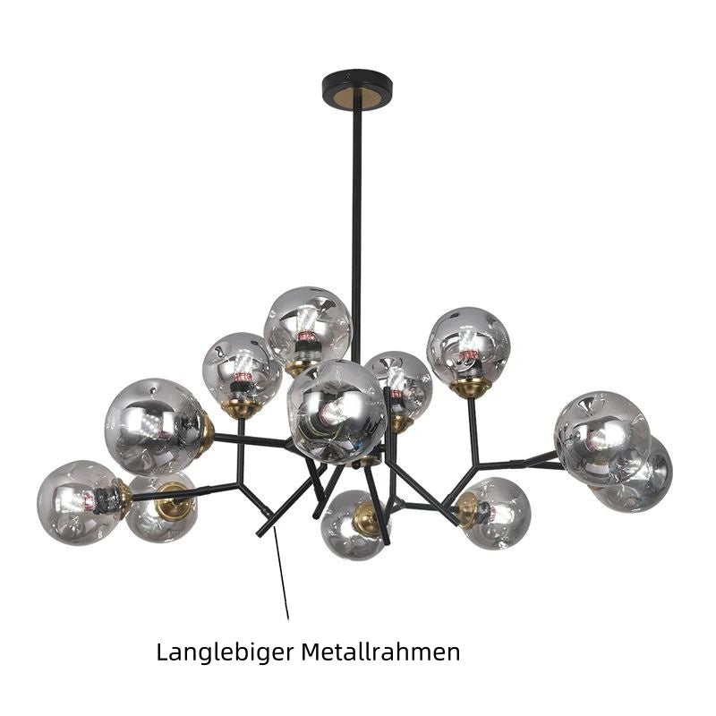 Valentina Modern Esstisch LED Pendelleuchte Metall Glas Wohnzimmer Esszimmer