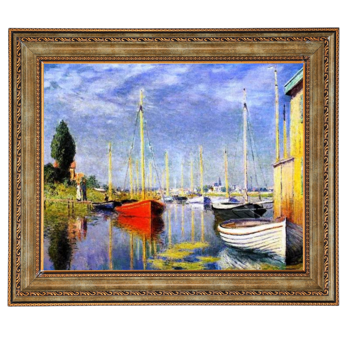 Yachts At Argenteuil - Vintage Wandkunstdrucke Dekor für Wohnzimmer