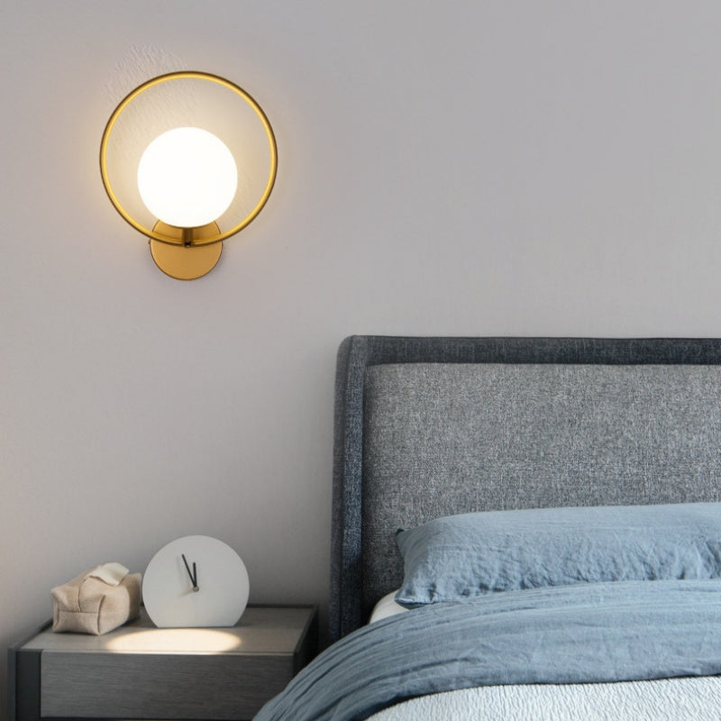 Valentina Modern LED Wandleuchte Schwarz/Gold Glass Schlafzimmer/Flur