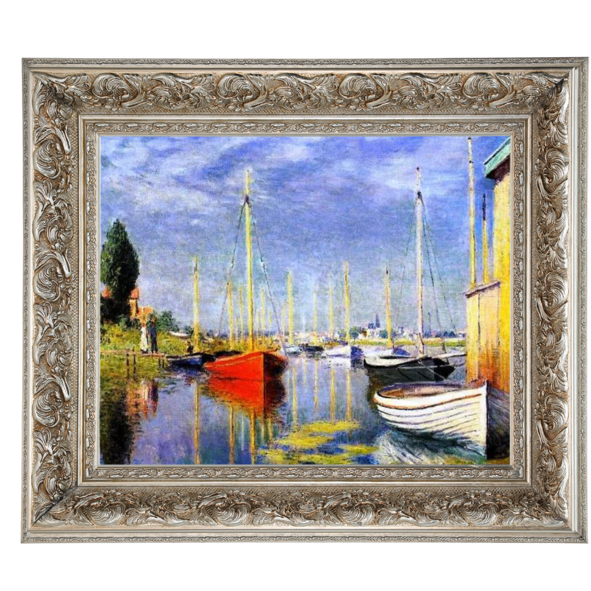 Yachts At Argenteuil - Vintage Wandkunstdrucke Dekor für Wohnzimmer