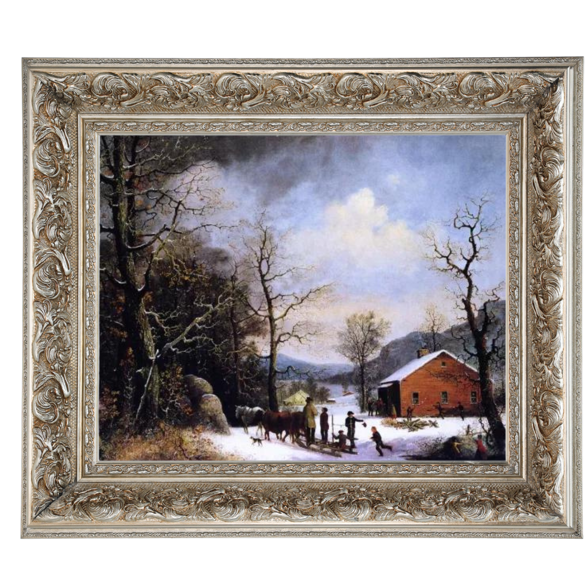 WINTER SCENE - Vintage Winter Wandkunstdrucke Dekor für Wohnzimmer