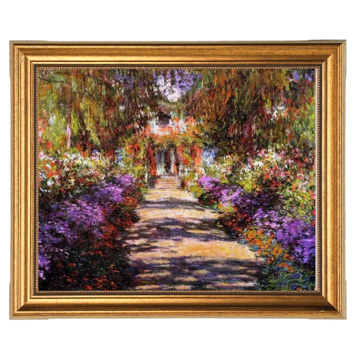 PFAD IN MONET'S GARDEN IN GIVERNY - Vintage Wandkunstdrucke Dekor für Wohnzimmer