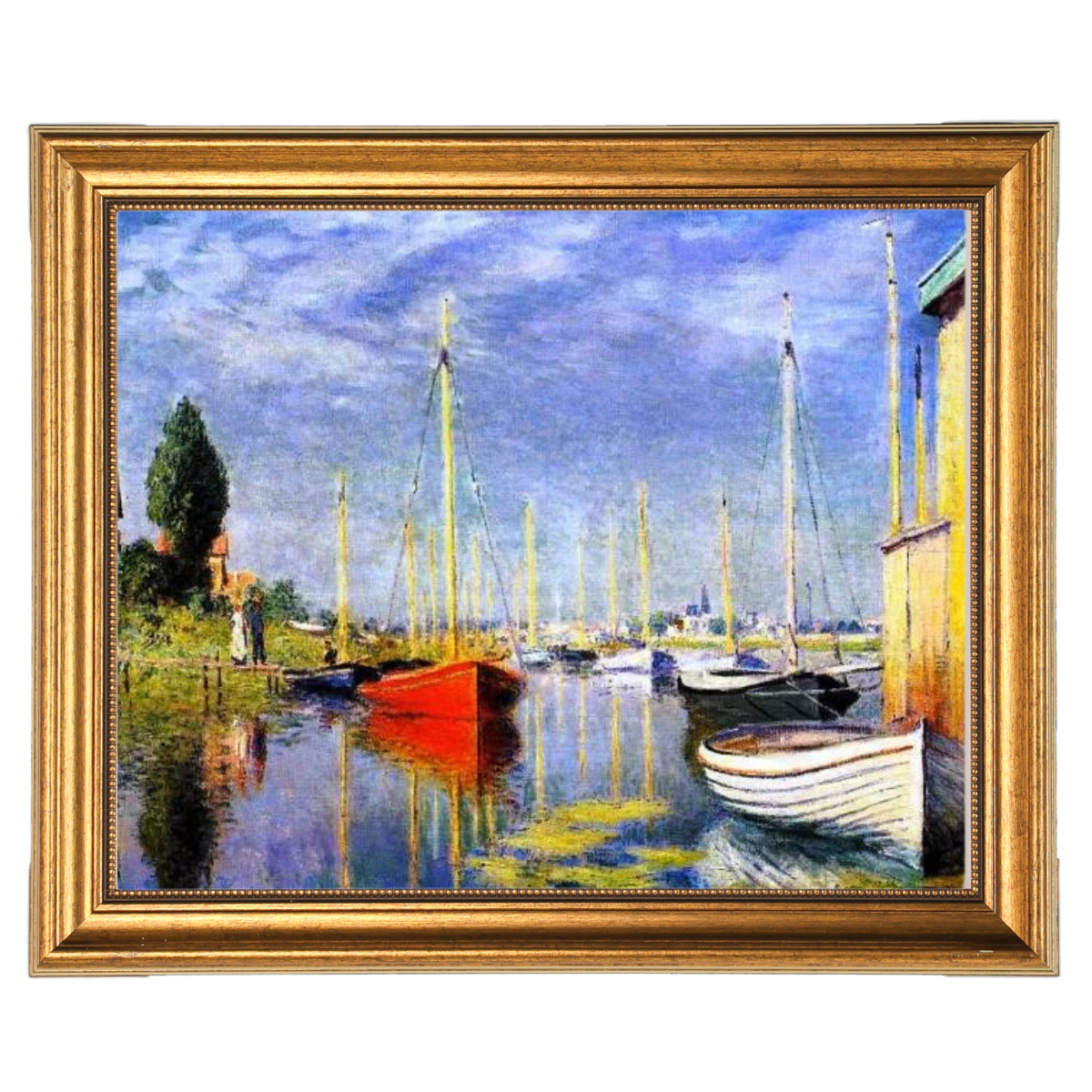 Yachts At Argenteuil - Vintage Wandkunstdrucke Dekor für Wohnzimmer