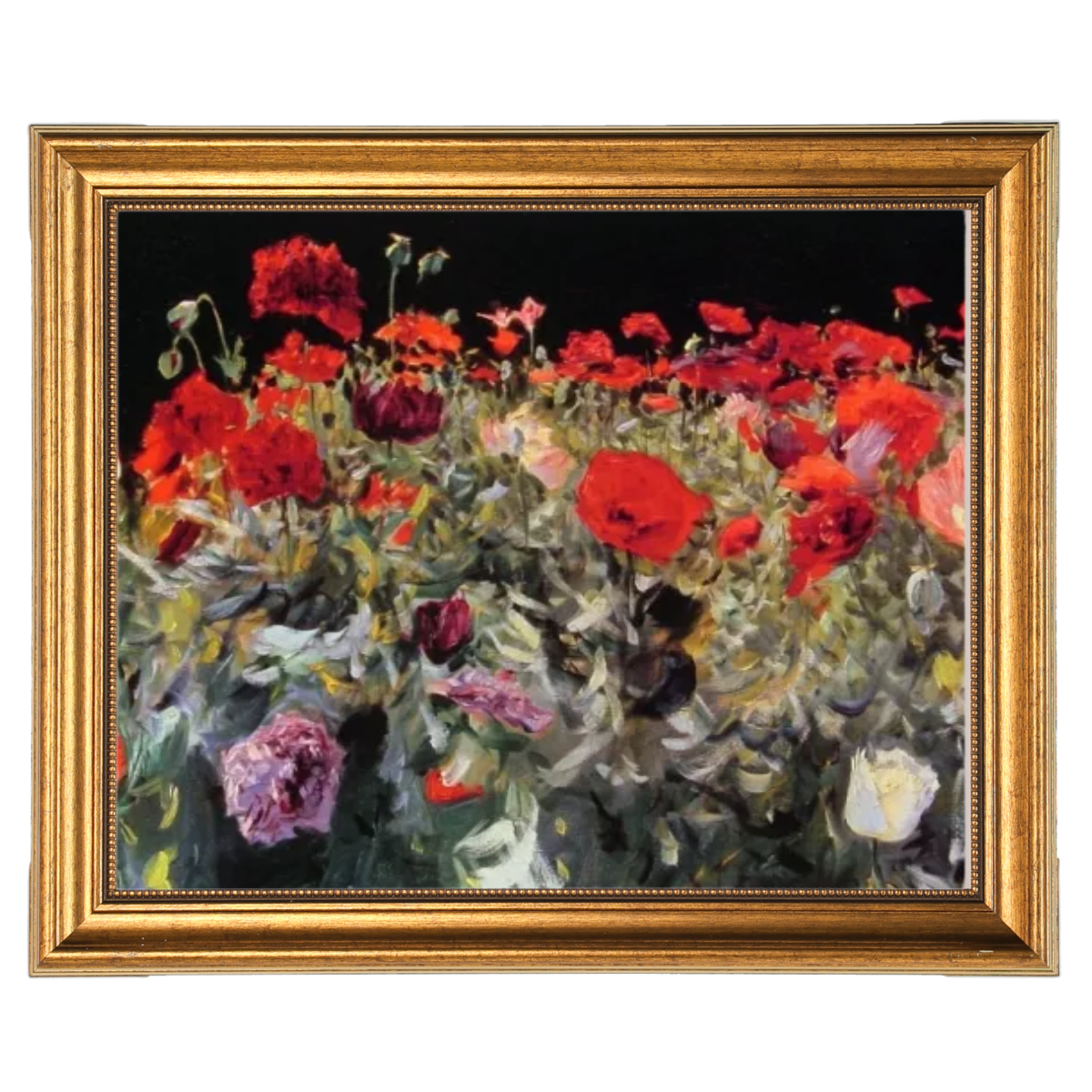 Poppies- Metall Blumen Wandkunstdrucke Dekor für Wohnzimmer