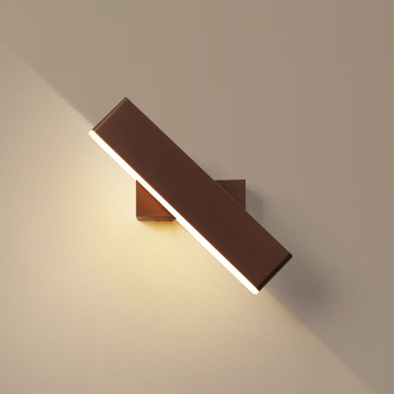 Aqsa Minimalistische LED Wandleuchte Schwarz/Gold/Braun Schlafzimmer Metall