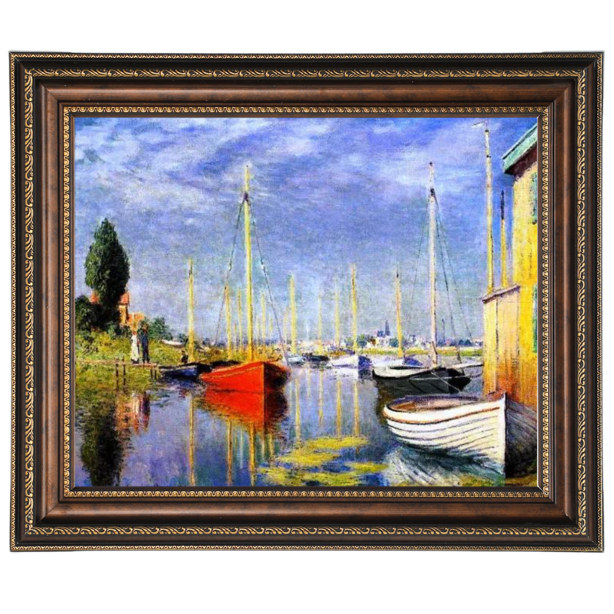 Yachts At Argenteuil - Vintage Wandkunstdrucke Dekor für Wohnzimmer