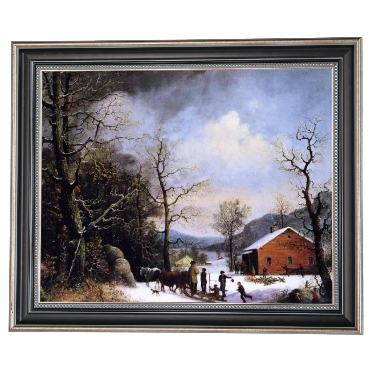 WINTER SCENE - Vintage Winter Wandkunstdrucke Dekor für Wohnzimmer