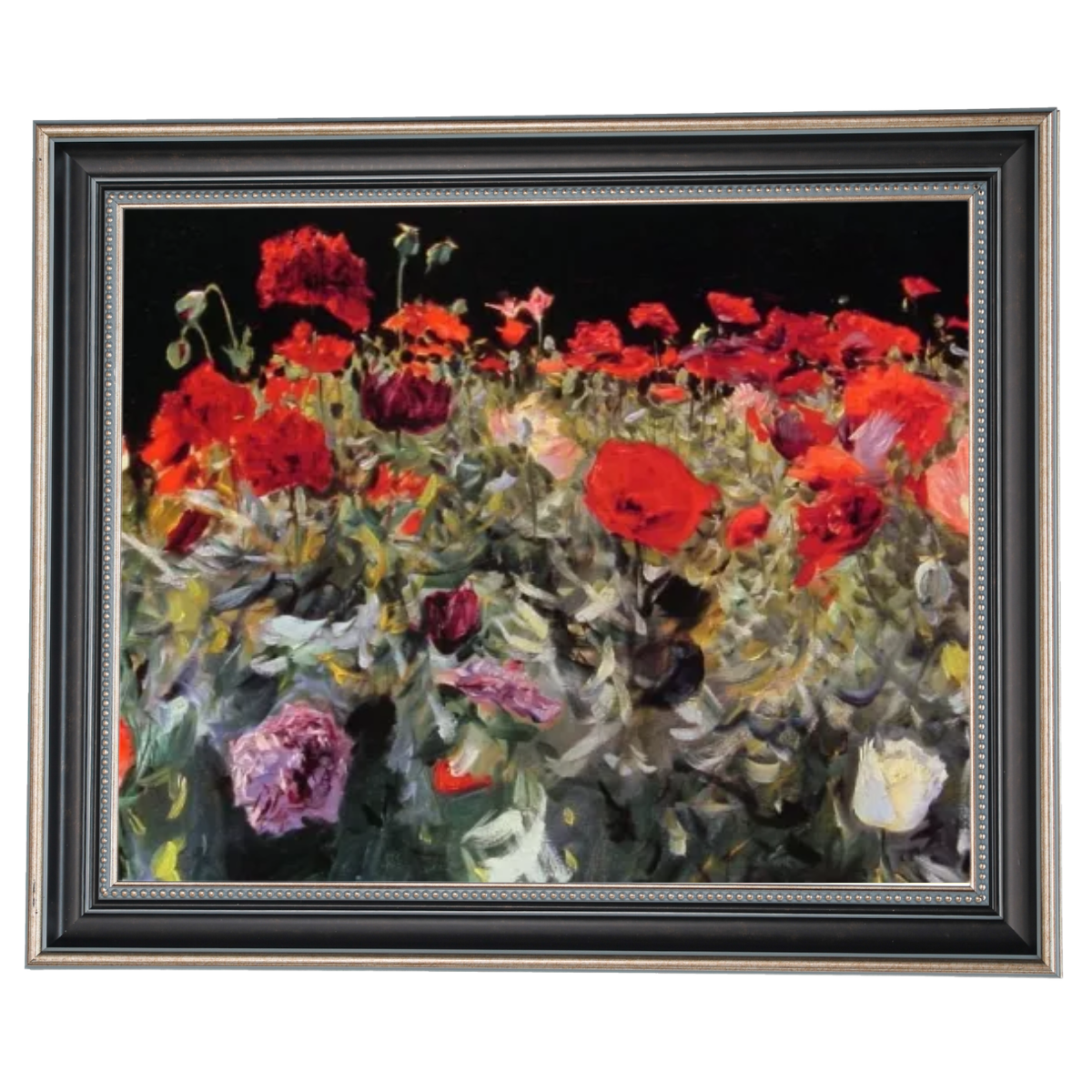 Poppies- Metall Blumen Wandkunstdrucke Dekor für Wohnzimmer