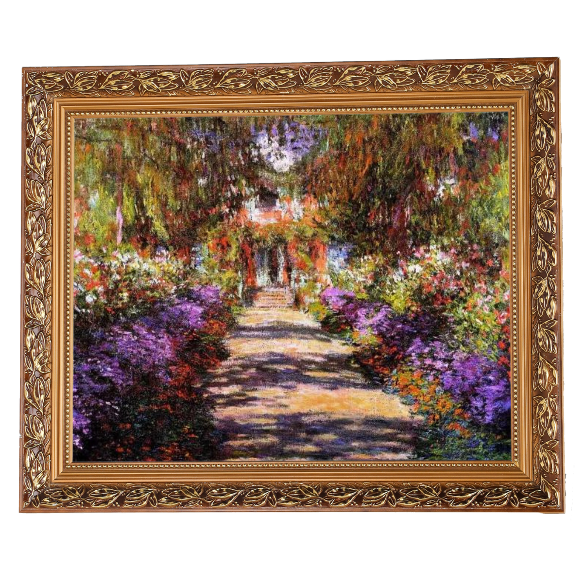 PFAD IN MONET'S GARDEN IN GIVERNY - Vintage Wandkunstdrucke Dekor für Wohnzimmer