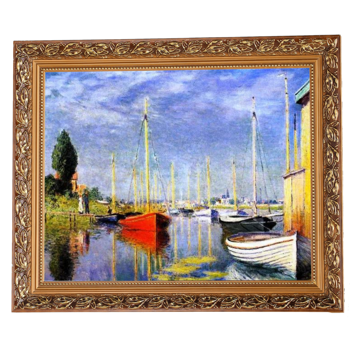 Yachts At Argenteuil - Vintage Wandkunstdrucke Dekor für Wohnzimmer