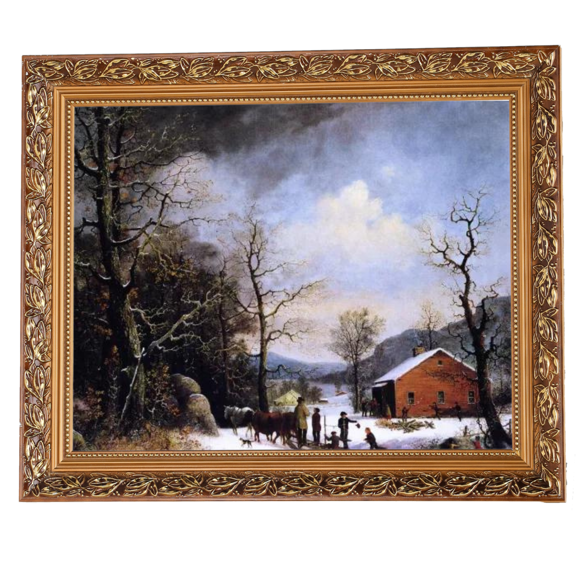 WINTER SCENE - Vintage Winter Wandkunstdrucke Dekor für Wohnzimmer