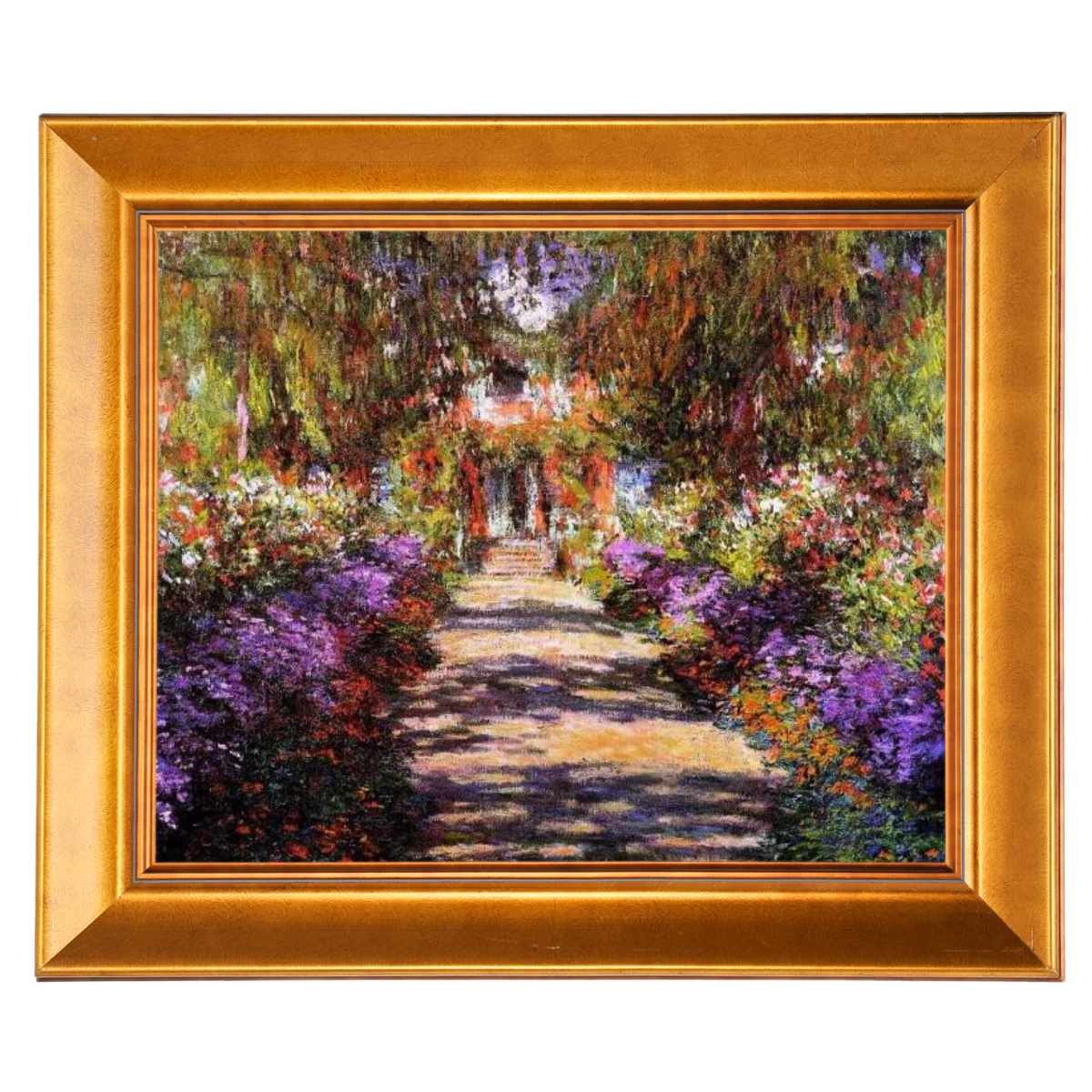 PFAD IN MONET'S GARDEN IN GIVERNY - Vintage Wandkunstdrucke Dekor für Wohnzimmer