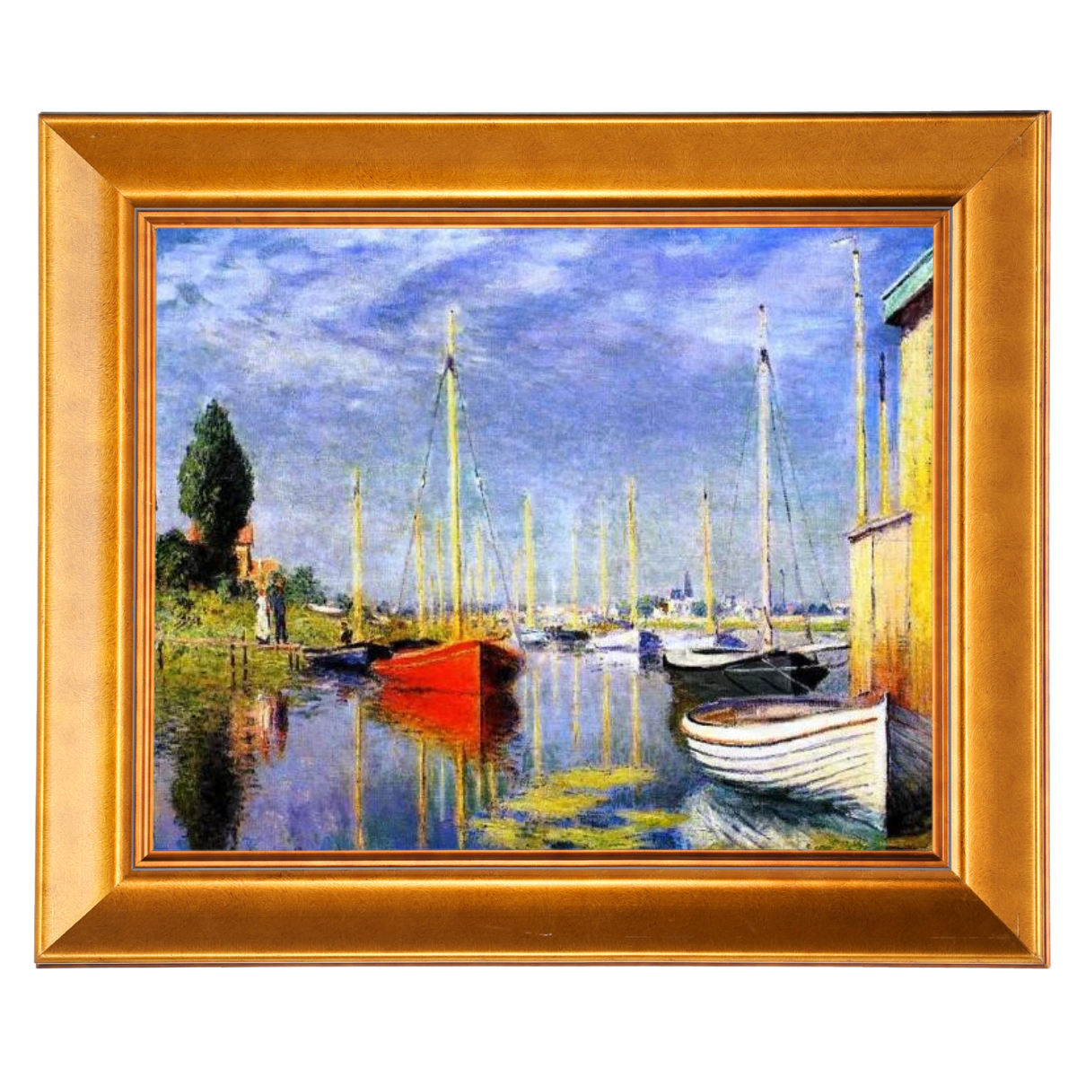 Yachts At Argenteuil - Vintage Wandkunstdrucke Dekor für Wohnzimmer