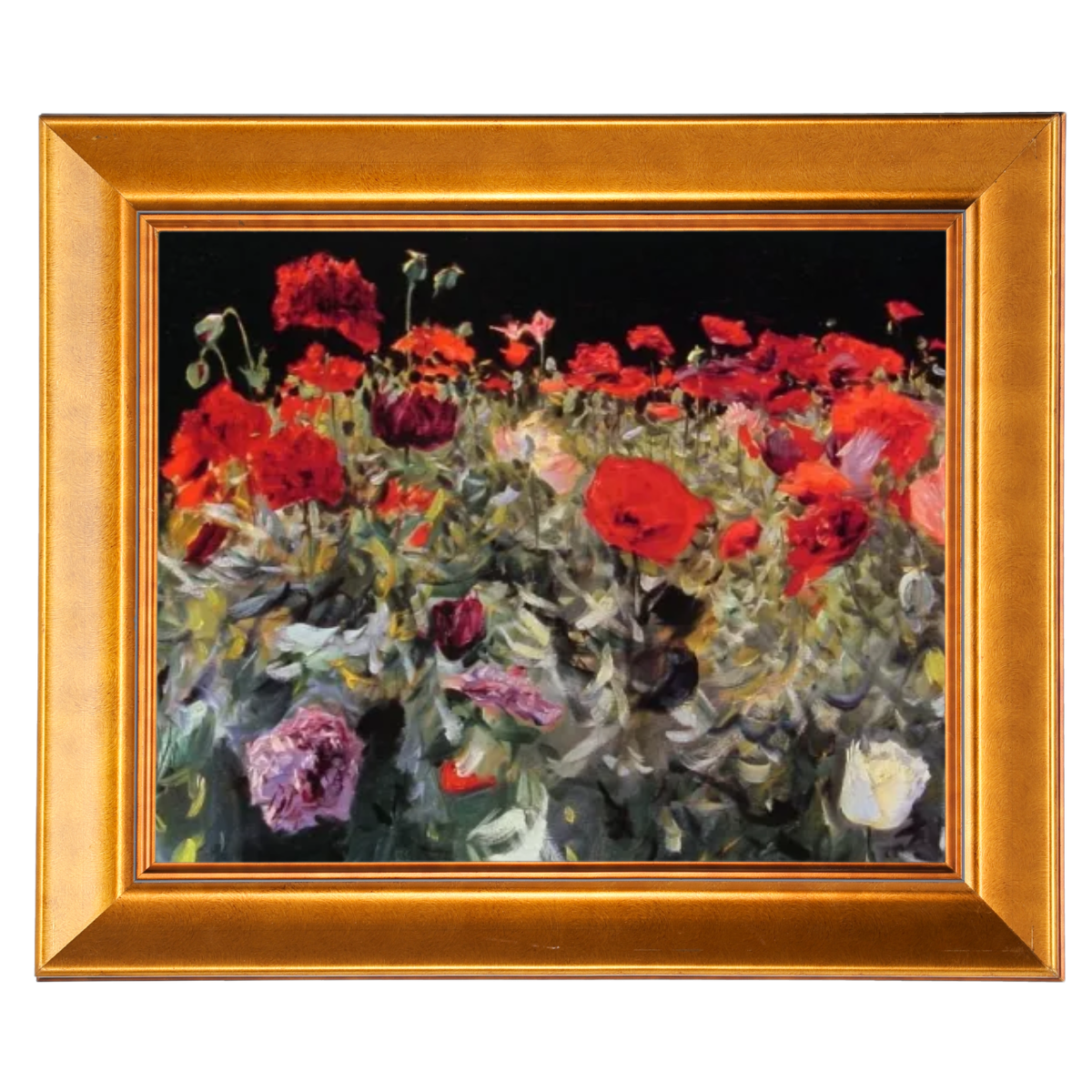 Poppies- Metall Blumen Wandkunstdrucke Dekor für Wohnzimmer