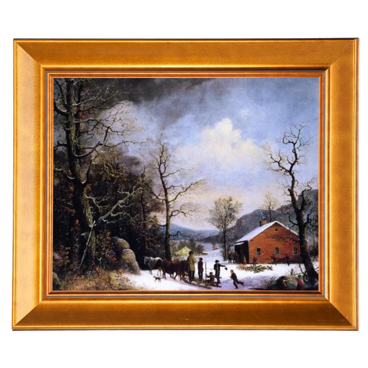 WINTER SCENE - Vintage Winter Wandkunstdrucke Dekor für Wohnzimmer