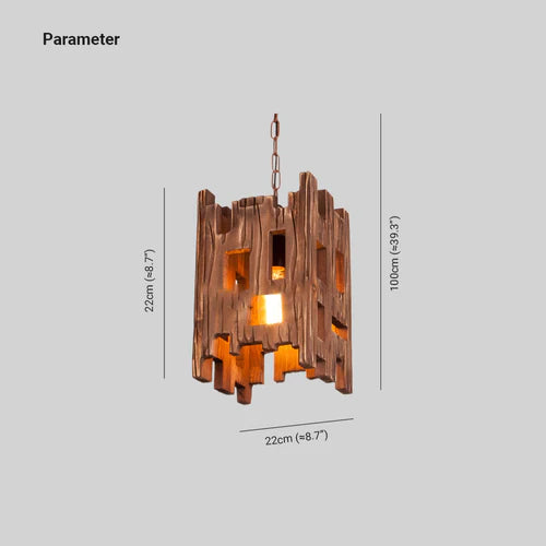 Austin Moderne LED Pendelleuchte Holz/Metall Wohnzimmer/Esszimmer