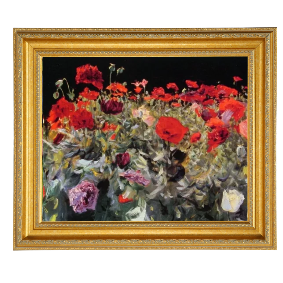 Poppies- Metall Blumen Wandkunstdrucke Dekor für Wohnzimmer