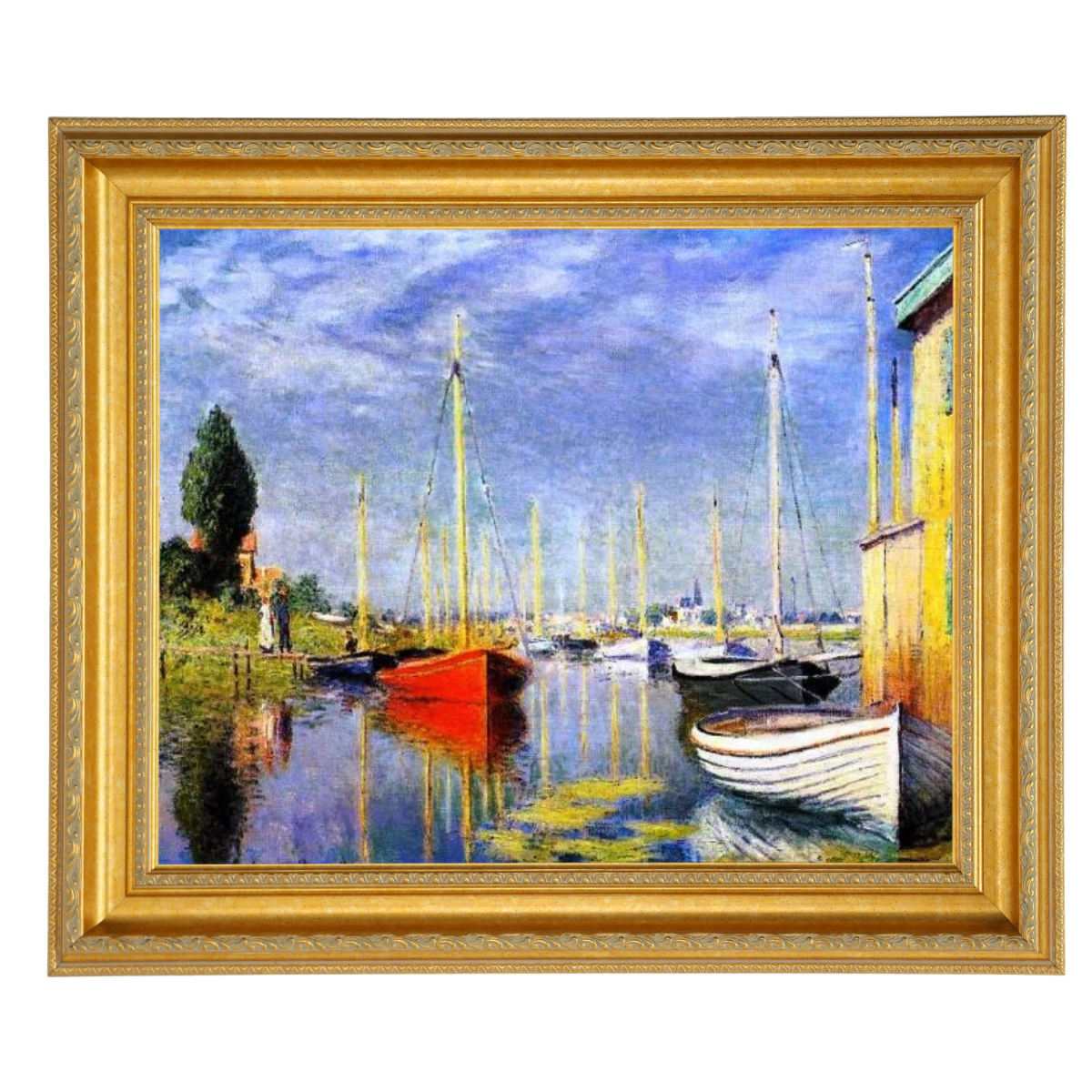 Yachts At Argenteuil - Vintage Wandkunstdrucke Dekor für Wohnzimmer