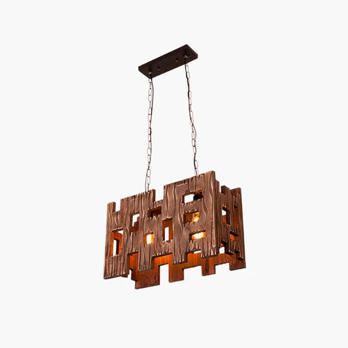 Austin Designer LED Pendelleuchte Holz/Metall Wohnzimmer/Esszimmer