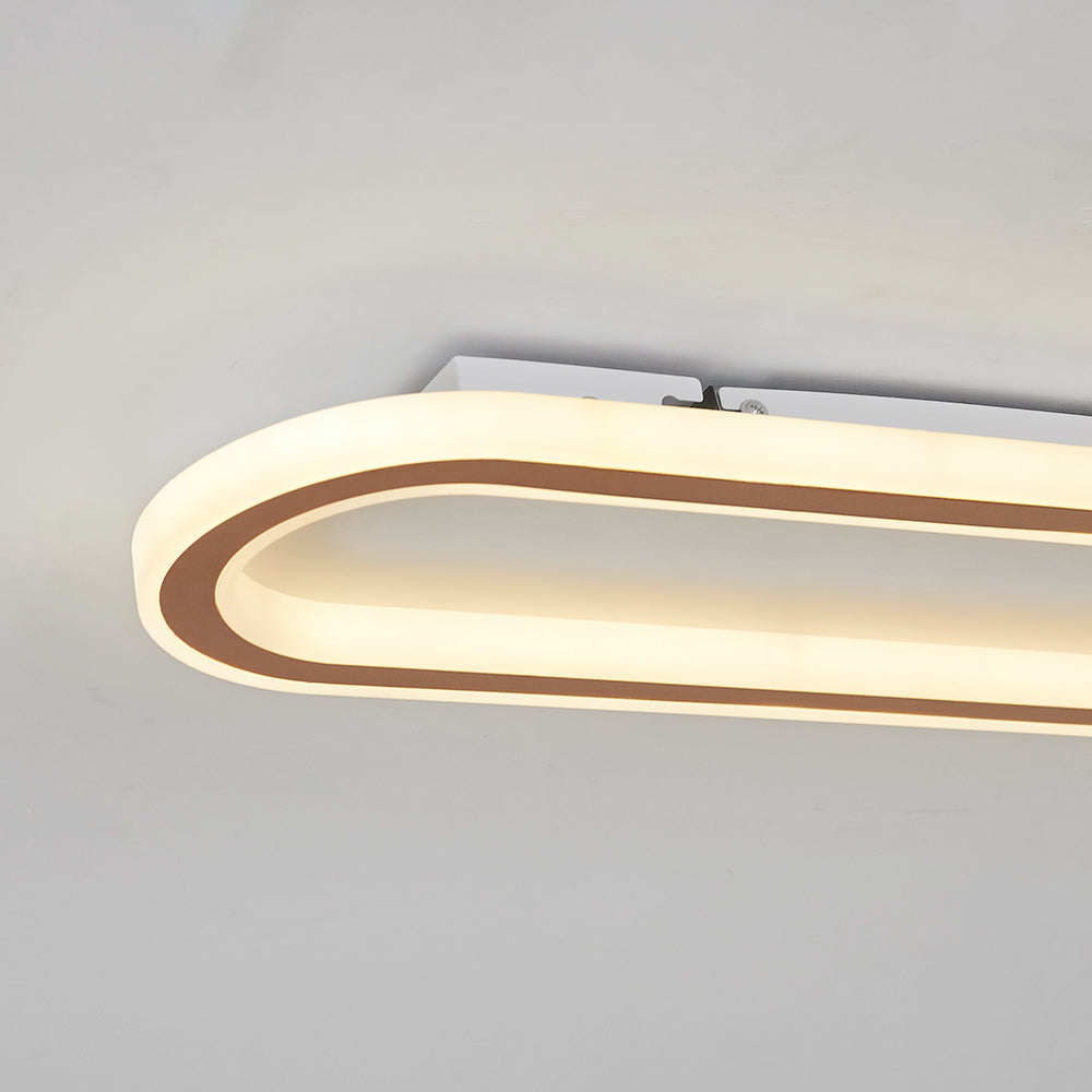 Quinn Modern LED Deckenleuchte Schwarz/Gold Schlaf/Wohnzimmer Metall Acryl
